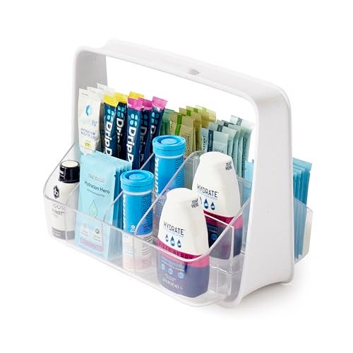 YouCopia SipStation Hydration Caddy Hydration Packet Storage Adjustable Electrolyte Powder Organizer Speckled White - Image 1