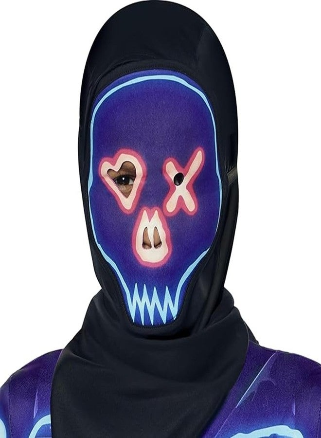 InSpirit Designs Fortnite Skull Party Trooper Costume | Officially Licensed | Halloween Outfit| Fortnite Gamer (Blue, Medium) - Image 3