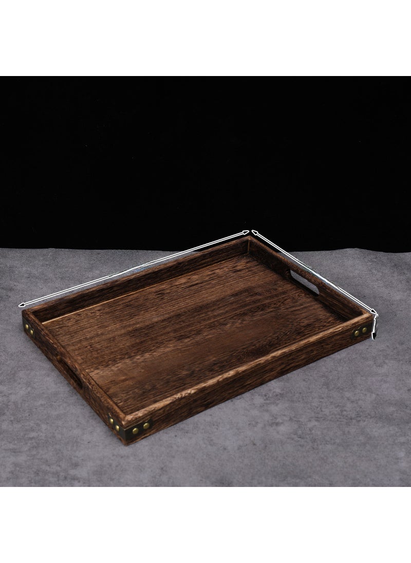 Generic - Solid Wood Chinese Tea Tray for Living Room Single large corner - Image 1