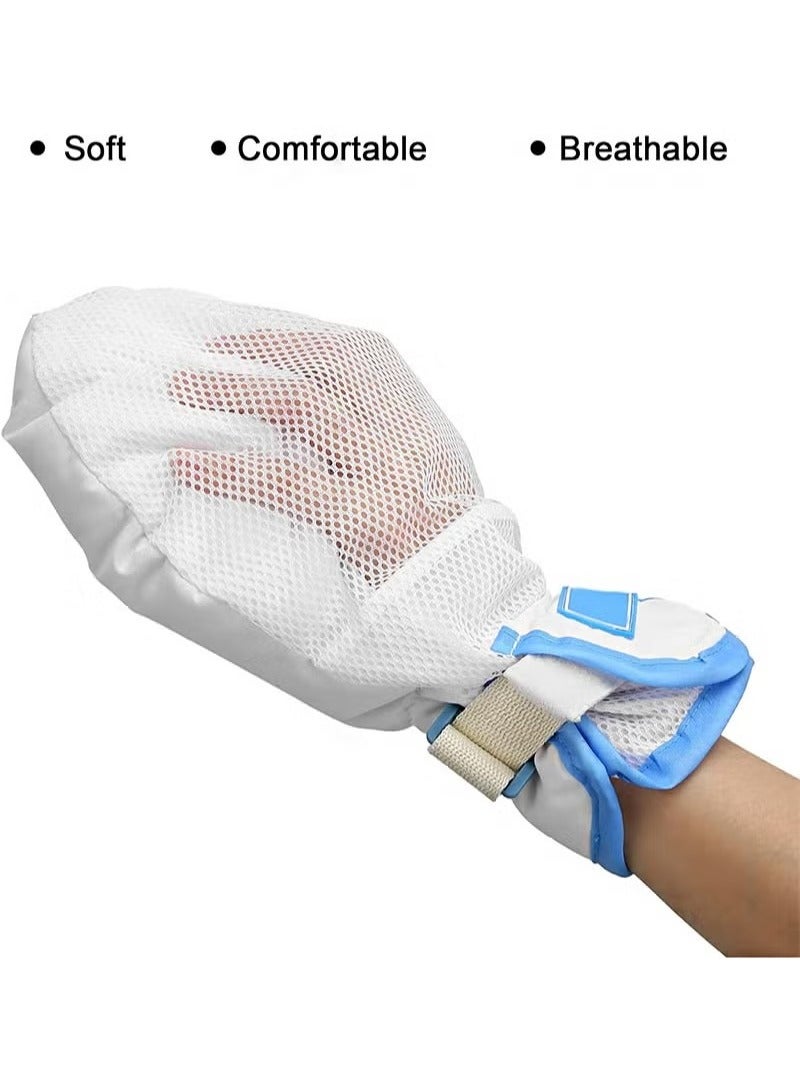 Medical Double Security Mitts Breathable Hand Restraints Safety Mitts Glove for Elderly & Medical Procedures with Extra Padding for Comfort & Protection One Size Fits All Hand - Image 2