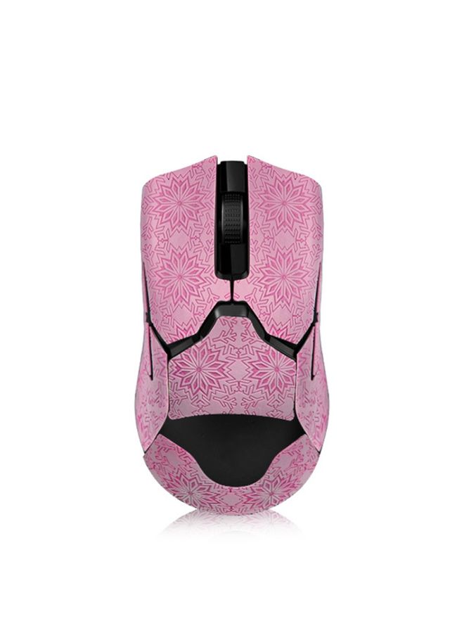 BURAQ Snowflake Pattern Anti-slip Mouse Stickers For Razer Viper Ultimate Pink Full Surround - Image 1