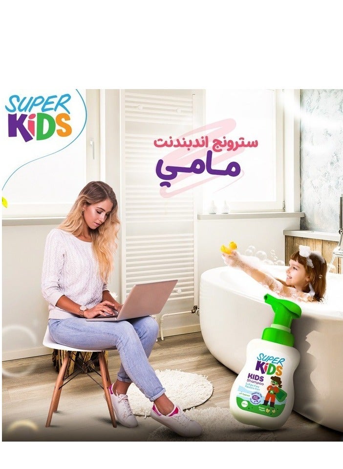 سوبر كيدز شامبو سوبر كيدز بالتفاح الأخضر 300 مل - Image 2