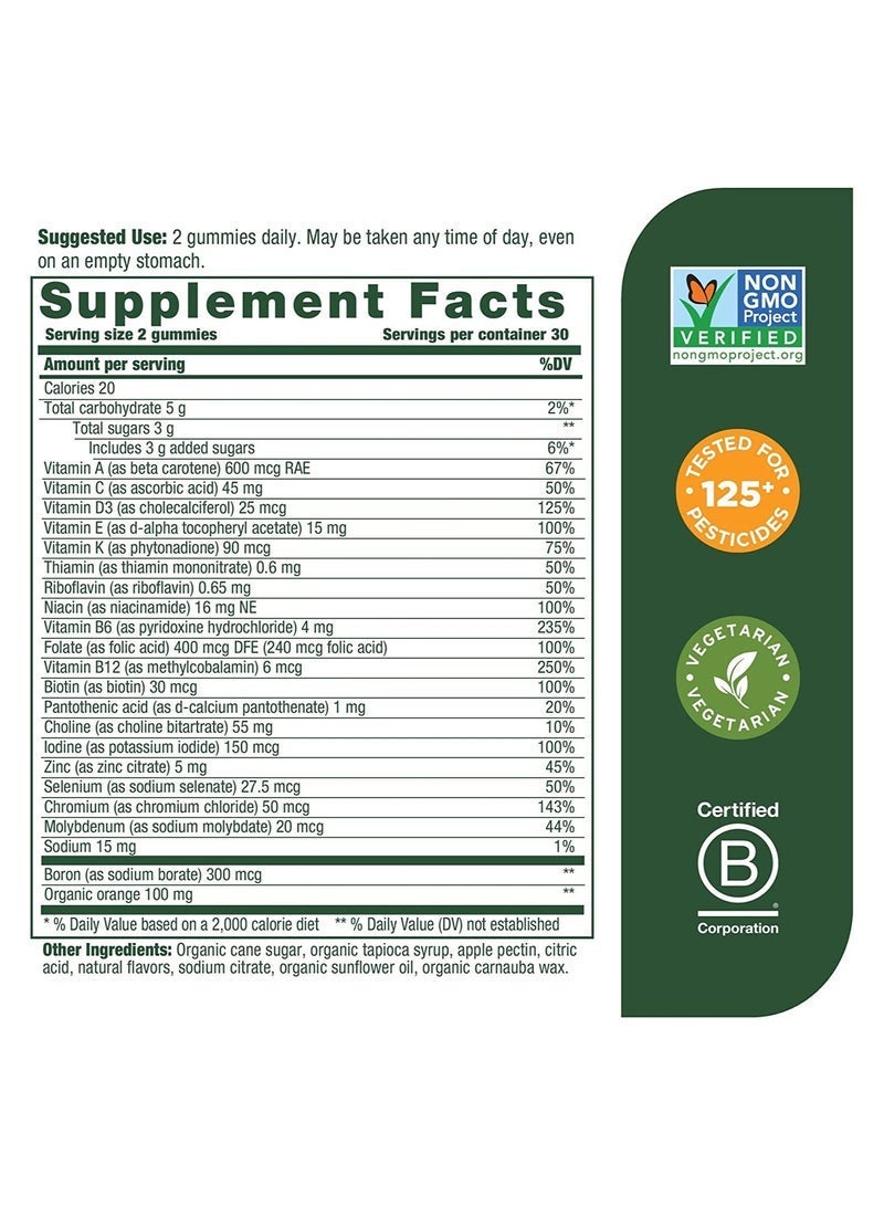 MegaFood فيتامينات متعددة للنساء لصحة المناعة والعظام، وتحسين عملية التمثيل الغذائي للطاقة - 60 حبة حلوى، 30 وجبة - Image 2