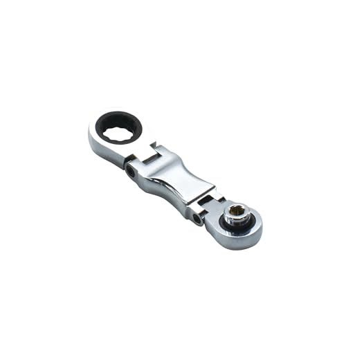 Astro Tool 78301 Stubby Ratcheting Flex Head Double Box End Wrench for Nano Sockets - Image 1