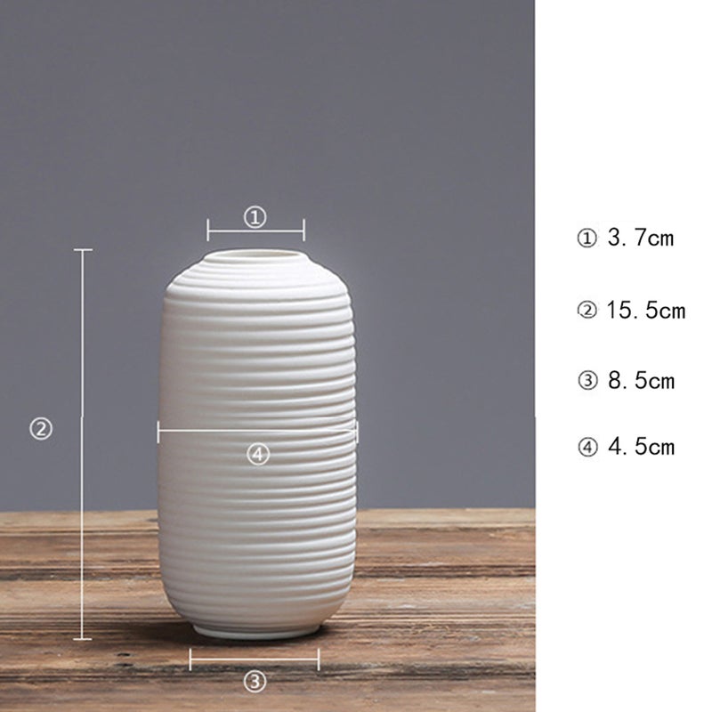 Ceramic Vase Office Home Accessories Decoration Cabinet Desktop Ceramic Ornaments(White) - Image 4