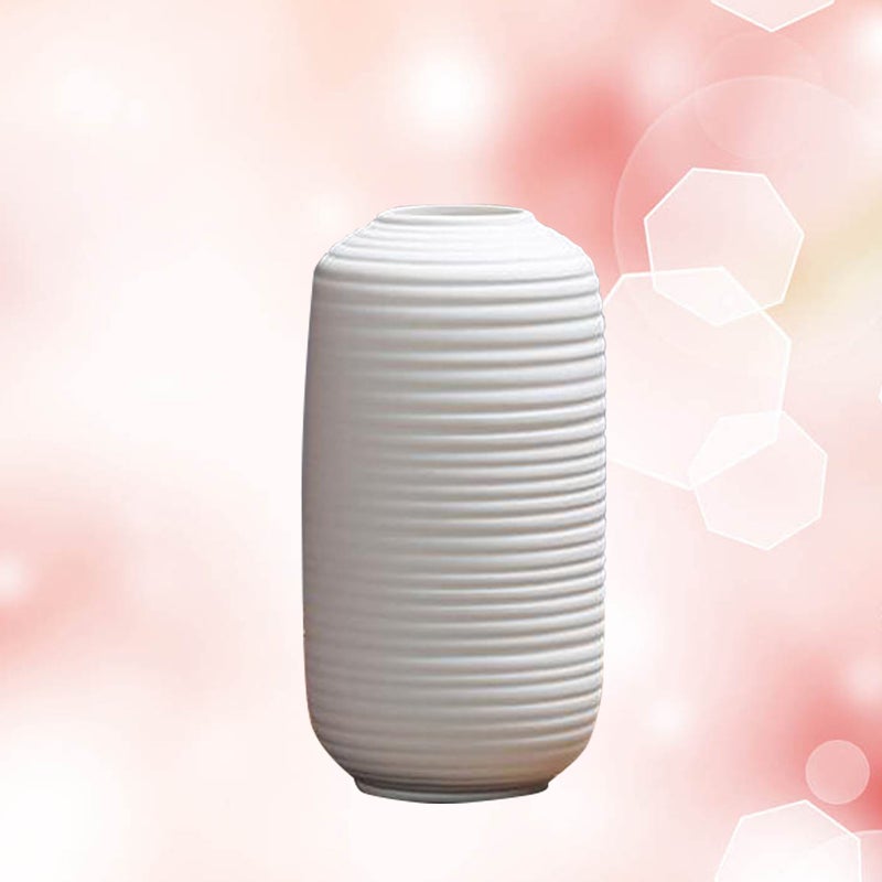Ceramic Vase Office Home Accessories Decoration Cabinet Desktop Ceramic Ornaments(White) - Image 1