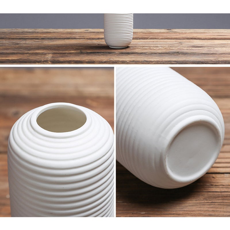 Ceramic Vase Office Home Accessories Decoration Cabinet Desktop Ceramic Ornaments(White) - Image 2