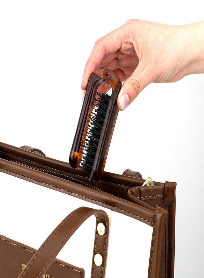 Sliverdew Foldable Slick Back Hair Brush, 2 Pack Mini Travel Hair Brush Small Portable Pocket Hairbrush Natural Boar Bristle Hair Brushes for Women Wet, Dry Hair, Curly, Detangle, Ideal for Purse, Gym, Swimming - Image 5