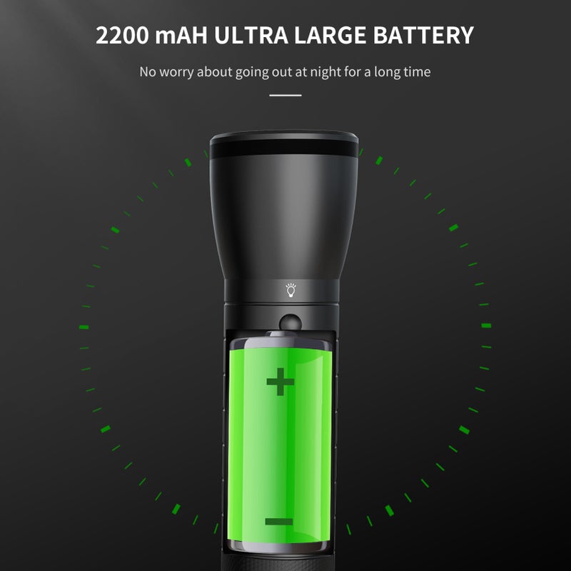 1080P Sports Camera: Black IPX6 Waterproof 120° Wide Angle Lens - Built-in 5-Mode Flashlight 2200mAh Battery for Bicycle Riding Motorcycle Skiing Outdoor Adventures - Image 2