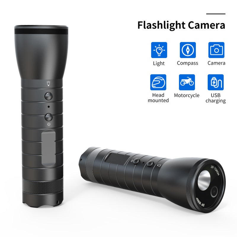 1080P Sports Camera: Black IPX6 Waterproof 120° Wide Angle Lens - Built-in 5-Mode Flashlight 2200mAh Battery for Bicycle Riding Motorcycle Skiing Outdoor Adventures - Image 3