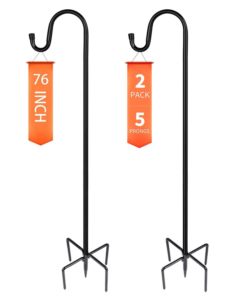 Ottsuls Shepherd-Hooks Adjustable for Bird-Feeder Lantern Plant-Hook Garden-Stake - Plant Stand Hanger for Outdoor Flower Basket, Bird Feeder Hanger Weddings Decor - Image 1