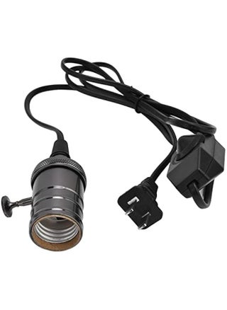 Vintage Bulb Cord Edison Socket lamp Plug Pendant Light with Dimmer , E27/E26 Ceiling Cord Lamp Kits Practical Retro sty1e Lighting Equipment for Base Bulbs with Plug Switch US Plug 110V240V (Black) - pzsku/Z31405AFB3DE8FFCFD876Z/45/_/1730662678/a807c01e-c77d-4adc-9554-e43465eb18b5