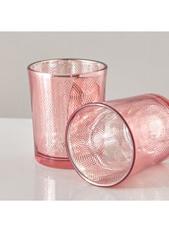 Home Box مجموعة حوامل الشموع الزجاجية مريا 2 قطعة 5.5 × 6.7 × 5.5 سم  - Image 3