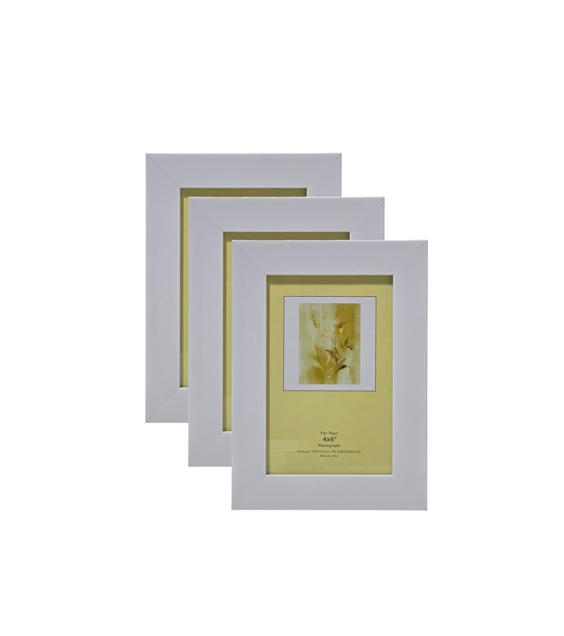 3 Pack of Minimalist White Photo Frame – 4*6 - Image 1
