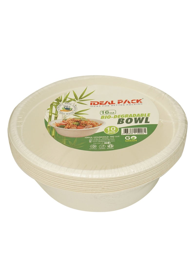Ideal Pack Bio Degradable Bowl 12 Inch Pack Of 10 Pcs - Image 1