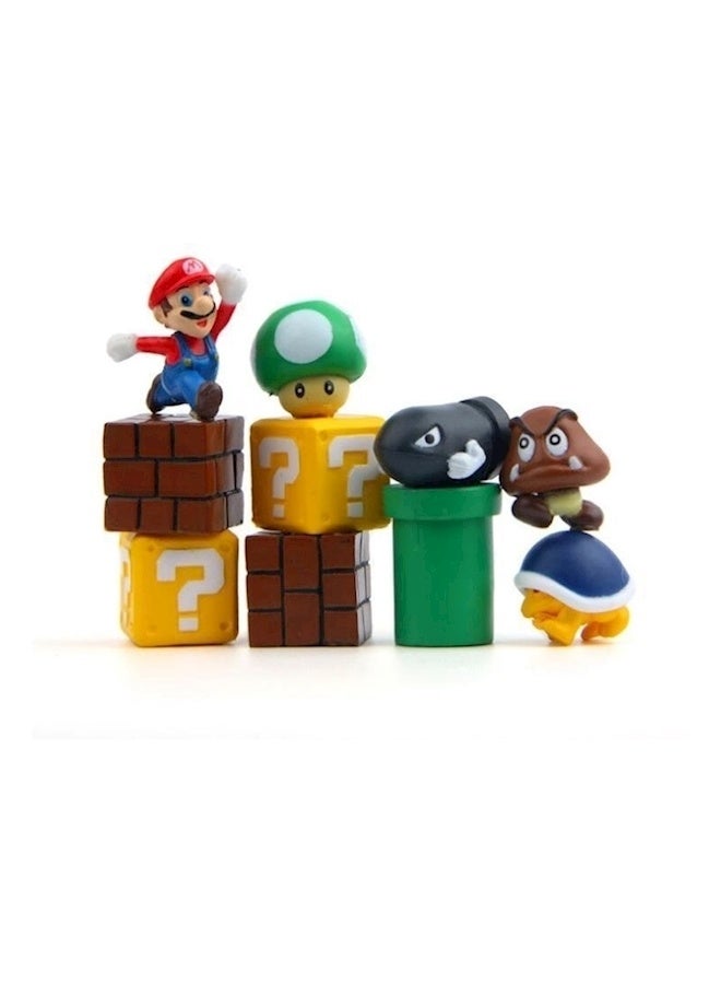 Nintendo 8-Piece Classic Super Mario Decoration Doll Set - Figures with Mario, Luigi, Peach, Yoshi & Koopa - 6-8cm Miniature Statues for Shelf Decor, Cake Toppers & Game Room Display - PVC Construction - Gift for Mario Fans - Image 1