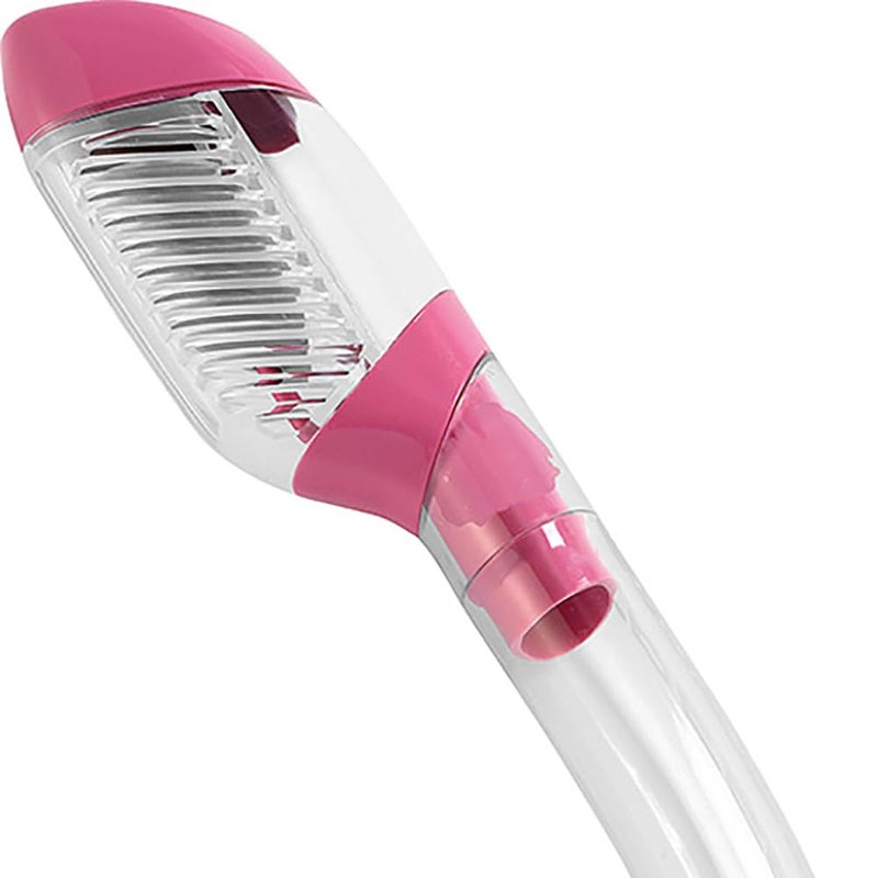 Cressi Supernova Dry Snorkel Clear/Pink - Image 2