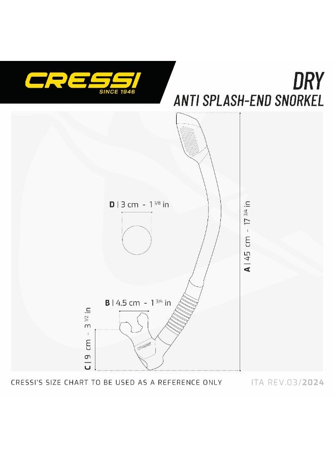 Cressi Supernova Dry Snorkel Clear/Pink - Image 5