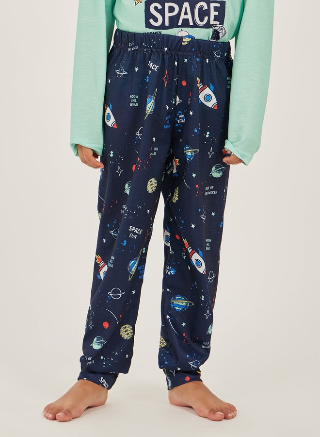 Styli Styli Printed Long Sleeve T-Shirt and Jogger Pyjama Set  - Image 5