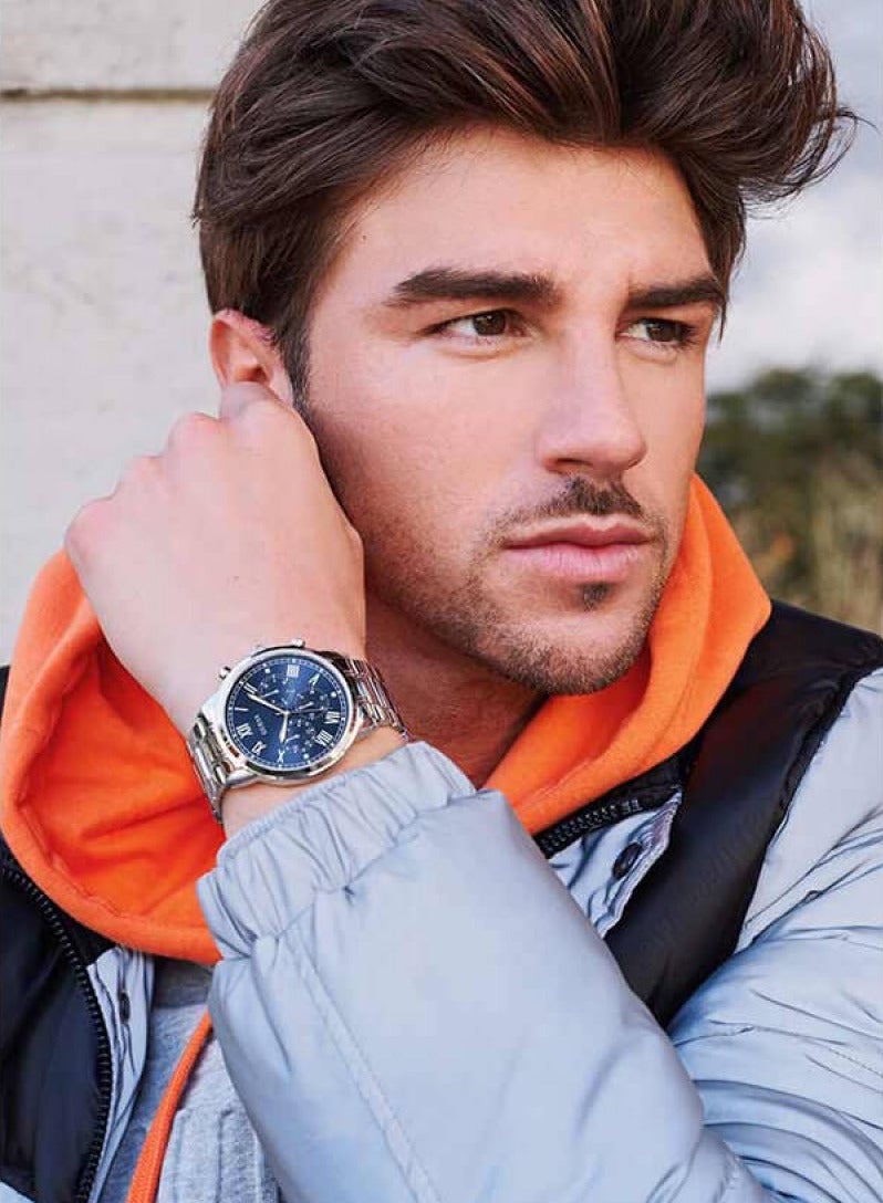 GUESS Analog Blue Dial Men's Watch-W1309G1