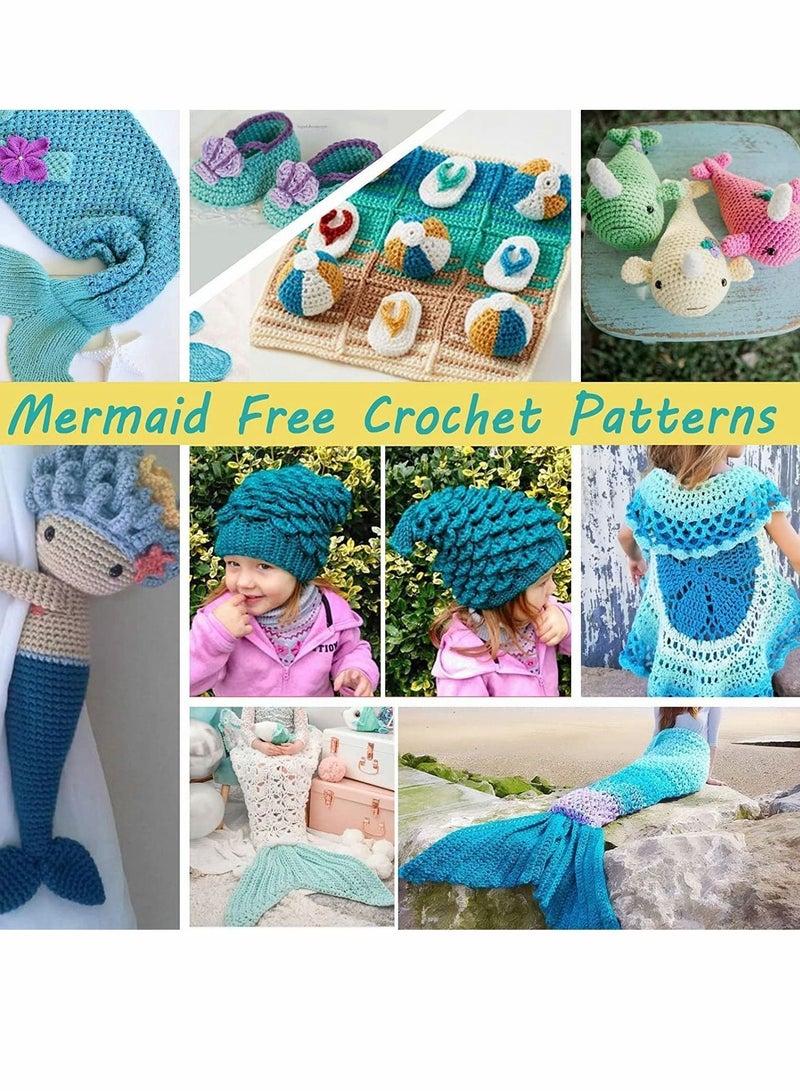 Y&D Crochet Hooks Kit, 9 Pcs Handle Knitting Magic Mermaid Hook 2.0-6.0mm Kit for Beginners, Exquisite Supplies - Image 5