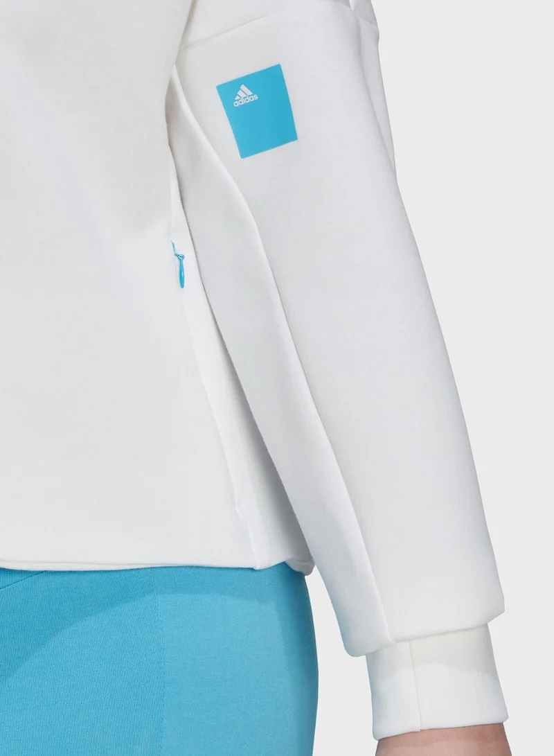 Adidas Logo Zipped Hoodie