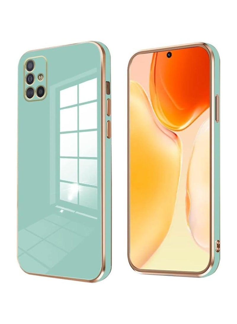 متوافق مع حافظة سامسونج A71 سيليكون، ملحقات مقاومة للصدمات حافظة هاتف سامسونج جالاكسي A71 من العلامة التجارية Elmo3ezz غطاء  واقٍ نحيف (أخضر نعناعي)