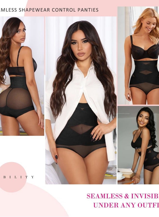Nebility Womens' Tummy Control High Waist Trainer Body Shaper (US, Alpha, Small, Regular, Regular, Black) - Image 4