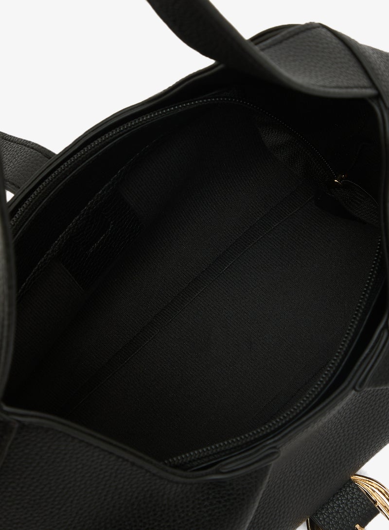 GLAMOROUS Ruched Molten Buckle Shoulder Bag - Image 4