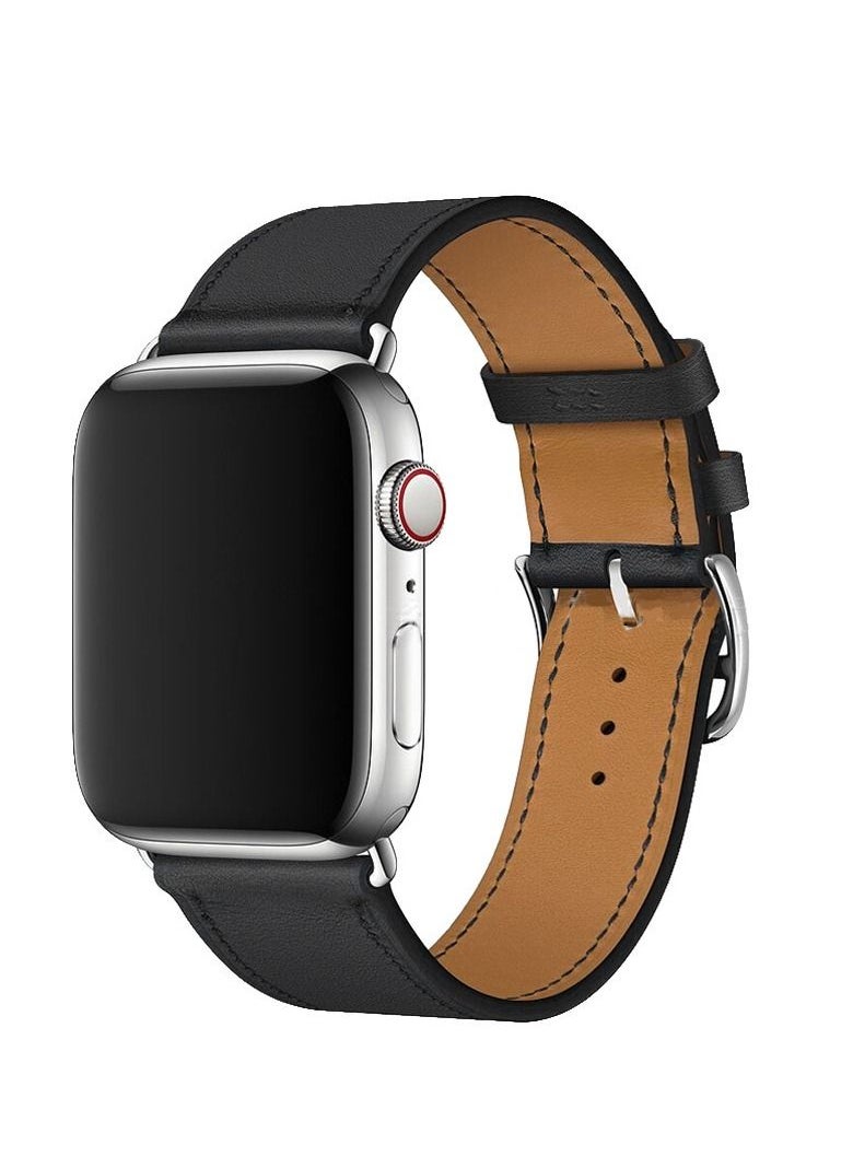 Generic - Leather replacement strap  for Apple Watch Series 38or 40or 41mm 7/6/5/4/3/2/1 - Image 1