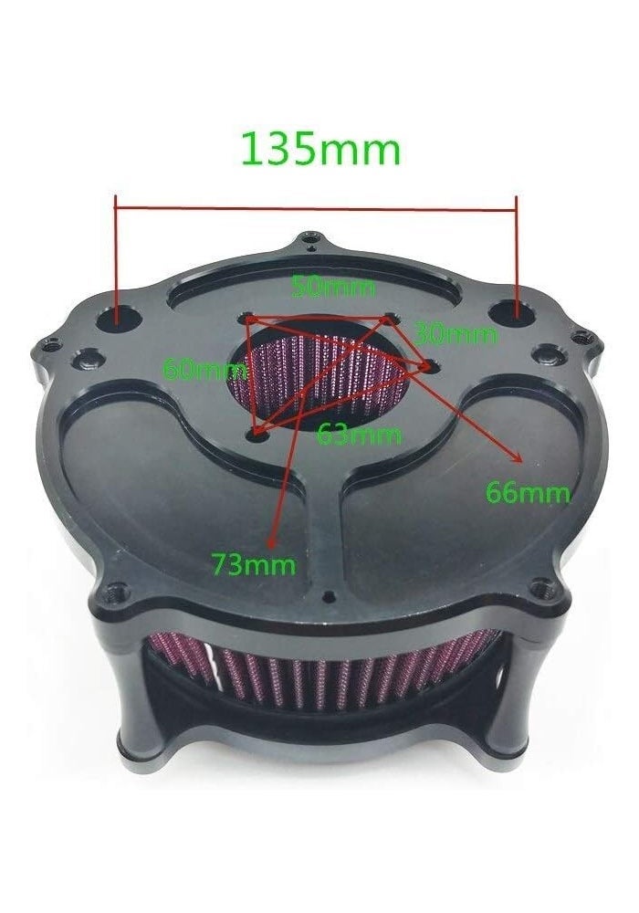Wivplex Motorcycle Turbine Intake Air Cleaner Kit - Image 2