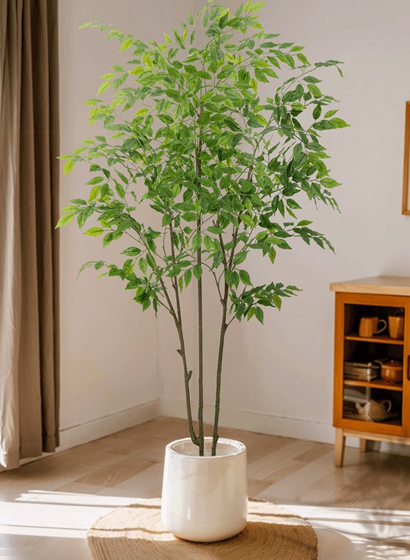 ويمارت نباتات صناعية، نباتات مزيفة، شجرة اصطناعية، نبات شجرة بانيان مقلد عالي الجودة، مناسب للديكور المنزلي الحديث الداخلي والخارجي والمكتب - Image 1