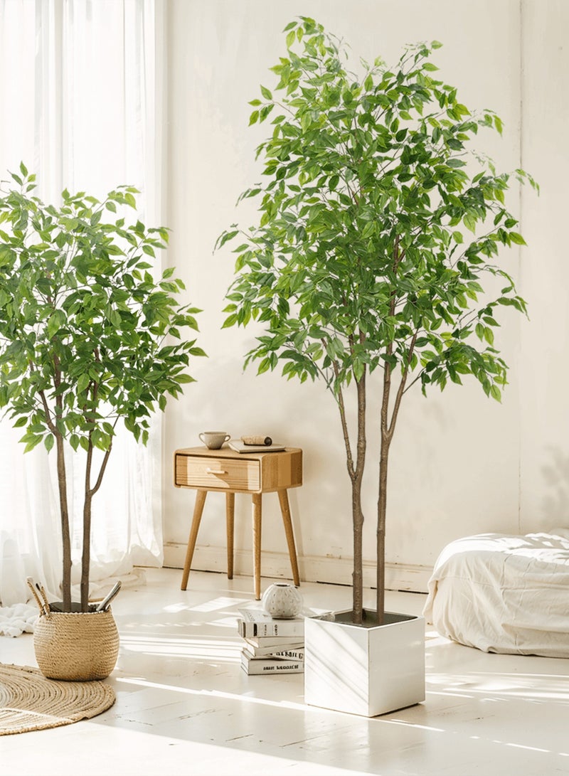 ويمارت نباتات صناعية، نباتات مزيفة، شجرة اصطناعية، نبات شجرة بانيان مقلد عالي الجودة، مناسب للديكور المنزلي الحديث الداخلي والخارجي والمكتب - Image 3