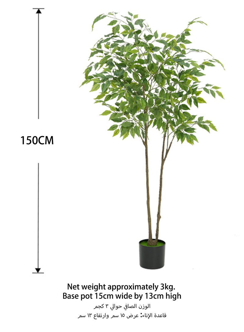 ويمارت نباتات صناعية، نباتات مزيفة، شجرة اصطناعية، نبات شجرة بانيان مقلد عالي الجودة، مناسب للديكور المنزلي الحديث الداخلي والخارجي والمكتب - Image 5