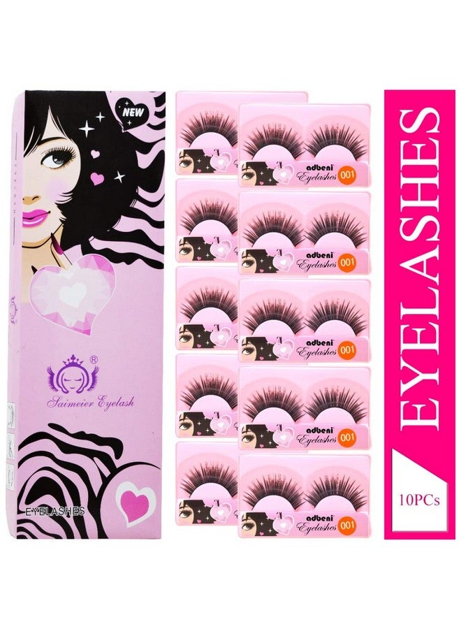 adbeni Makeup Beauty False Eyelash,(Eylsh101), Pack Of 10 With Hand Cleanser Sanatizer - Image 2