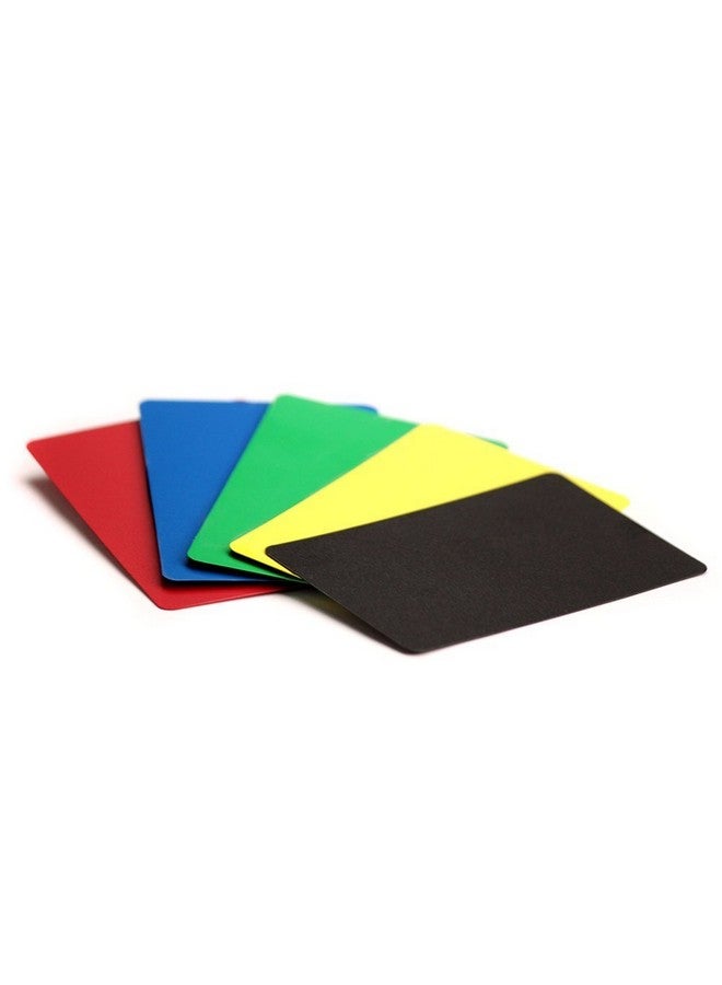 Brybelly Set of 5 Plastic Bridge Size Cut Cards (Assorted Colors) - Image 1
