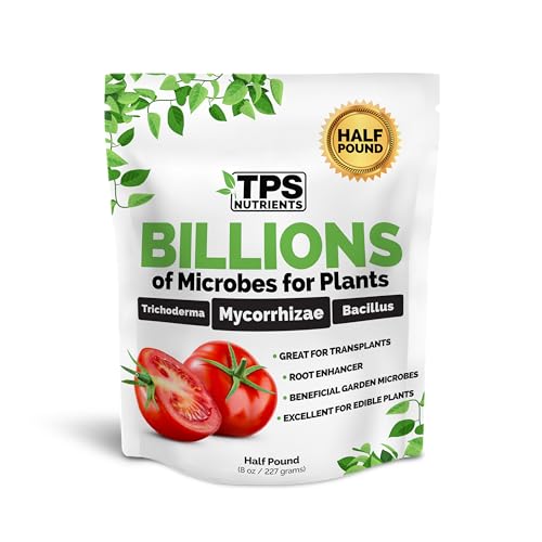 TPS NUTRIENTS Billions Concentrated Microbial Root Enhancer, 100% Water-Soluble with Mycorrhizae, Bacteria and Trichoderma, 8 oz (1/2 Pound) - Image 1