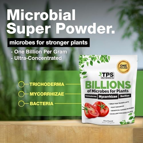 TPS NUTRIENTS Billions Concentrated Microbial Root Enhancer, 100% Water-Soluble with Mycorrhizae, Bacteria and Trichoderma, 8 oz (1/2 Pound) - Image 2