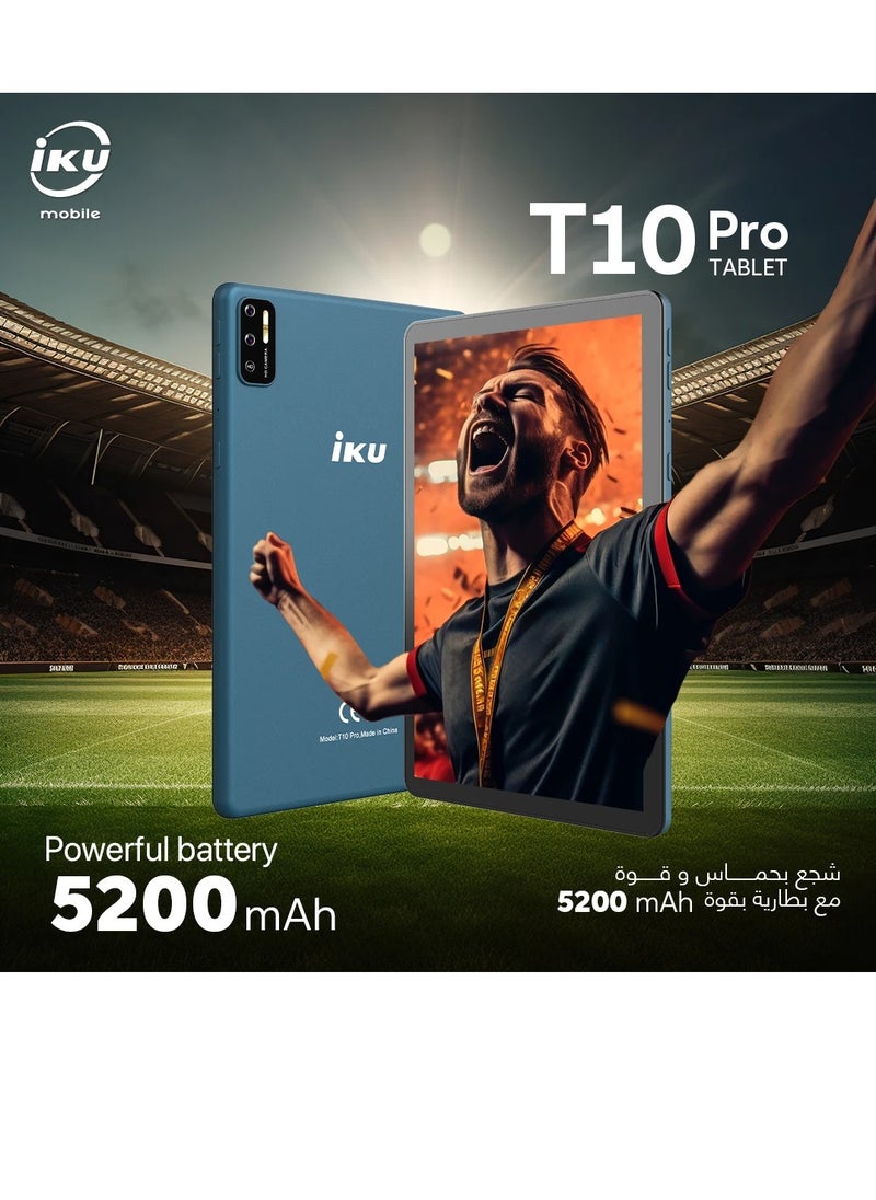 IKU - T10 Pro Tablet Dual SIM, 10.1 Inch, 64GB, 4GB RAM, 4G LTE - Green - Image 1