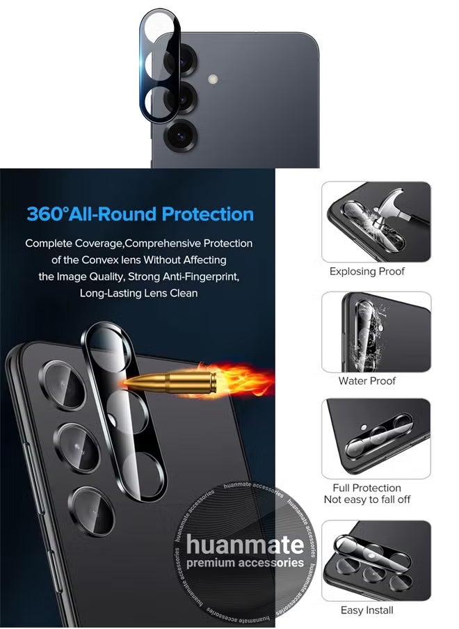 huanmate - 2 in 1 Samsung Galaxy S25 Plus Protection Pack - Anti-Peeping Privacy Glass Screen Protector & Camera Lens Protector, Premium Edge-to-Edge, High Transparency, Anti-Explosion, Easy Installation - Image 1