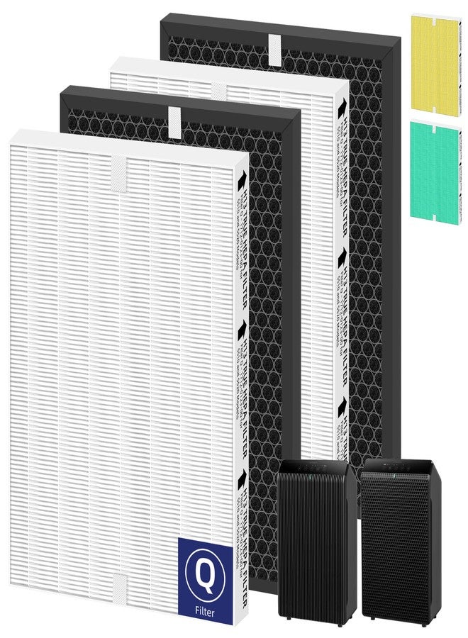 Pulluty 5510 5520 HEPA Air Purifier Filter Q Replacement for Winix 5510 5520 Plasmawave Air Purifier H13 True HEPA Carbon Filter,# 1712-0123-00,2 Set - Image 1