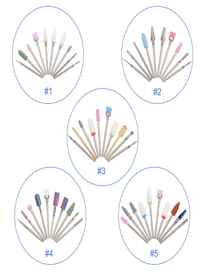 10PCS Nail Drill Set Nail Drill Bits Manicure Pedicure Nail Art Tool for Nail Polish Nail Brush - Image 3