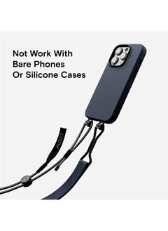 MOFT Phone Lanyard, Universal Adjustable Detachable Crossbody Long Lanyard with Phone Patch, Compatible with Most Smartphones, Bare Phone, Length up to 150cm, Navy Blue  - Image 2