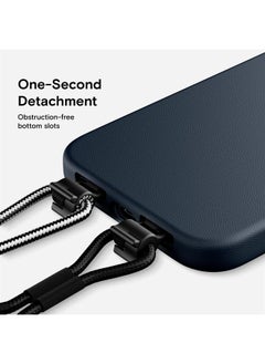MOFT Phone Lanyard, Universal Adjustable Detachable Crossbody Long Lanyard with Phone Patch, Compatible with Most Smartphones, Bare Phone, Length up to 150cm, Navy Blue  - Image 4
