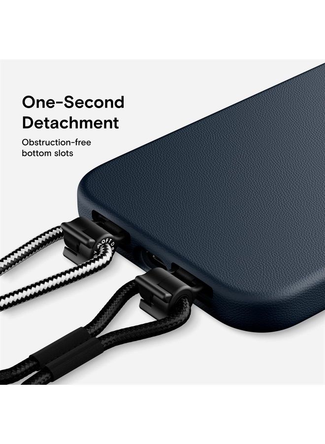 MOFT Phone Lanyard, Universal Adjustable Detachable Crossbody Long Lanyard with Phone Patch, Compatible with Most Smartphones, Bare Phone, Length up to 150cm, Navy Blue - Image 4