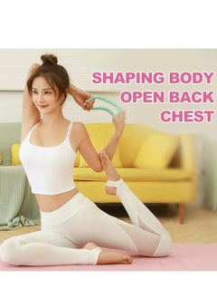 GULFLINK Fitness Stretching Circle Pilates Circle Yoga Stretch Ring Pink  - Image 3
