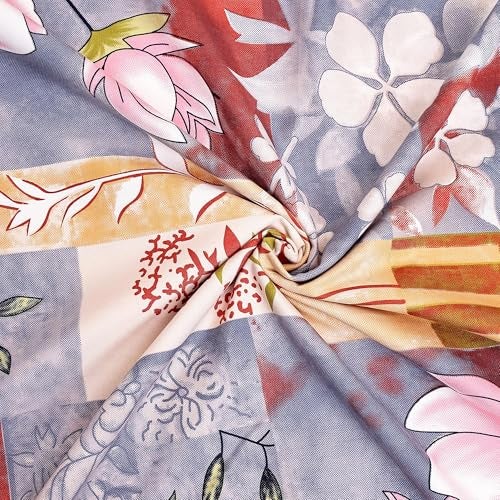 Skyla Double Bed Super King Size Bedsheet with 2 Pillow Covers|Bedsheet 108 x 108 Inch| 400 TC King Size Cotton Floral Bed Sheet Breathable|Super Soft Printed Bedsheet(Lotus & Twigs) - Image 5