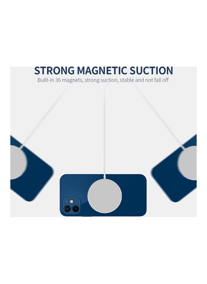 NIBEMINENT - Replacement Wireless Magnetic Charger For Apple iPhone 12/12 Mini/12 Pro/11 White - Image 1