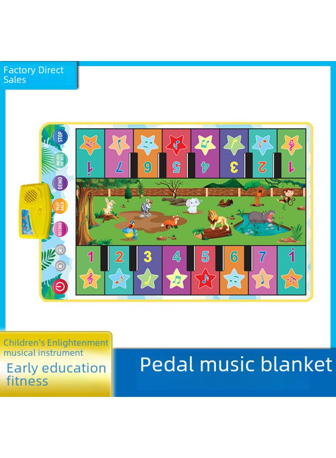 Coolplay New Infant Multifunctional Crawling Mat Piano Blanket Music Blanket Toy Children's Educational Early Education Animal Pad - Image 2
