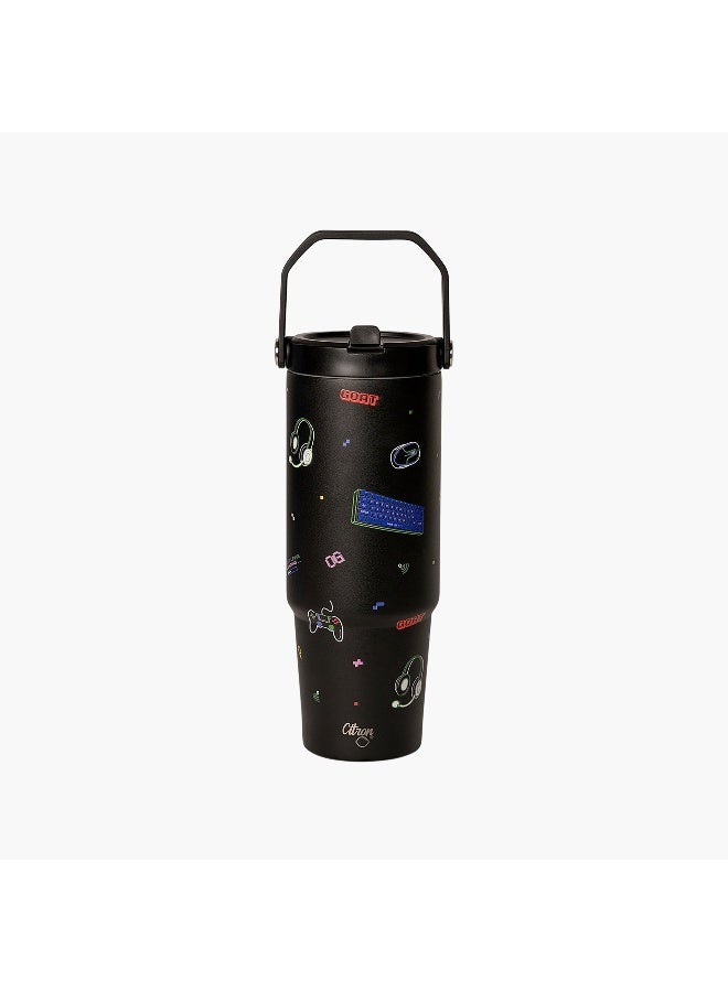 Citron Insulated Tumbler-Gaming-900Ml-Cylinder (Stainless Steel) Black \ 9X30 - Image 3
